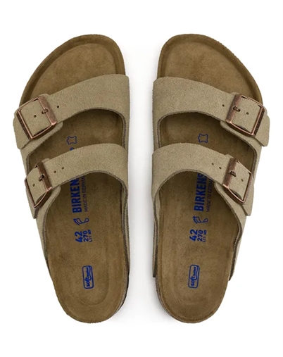 Birkenstock - Arizona SF Suede Leather Sandal - Taupe
